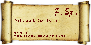 Polacsek Szilvia névjegykártya
