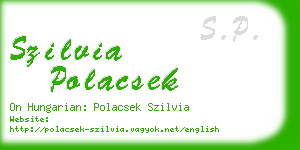 szilvia polacsek business card